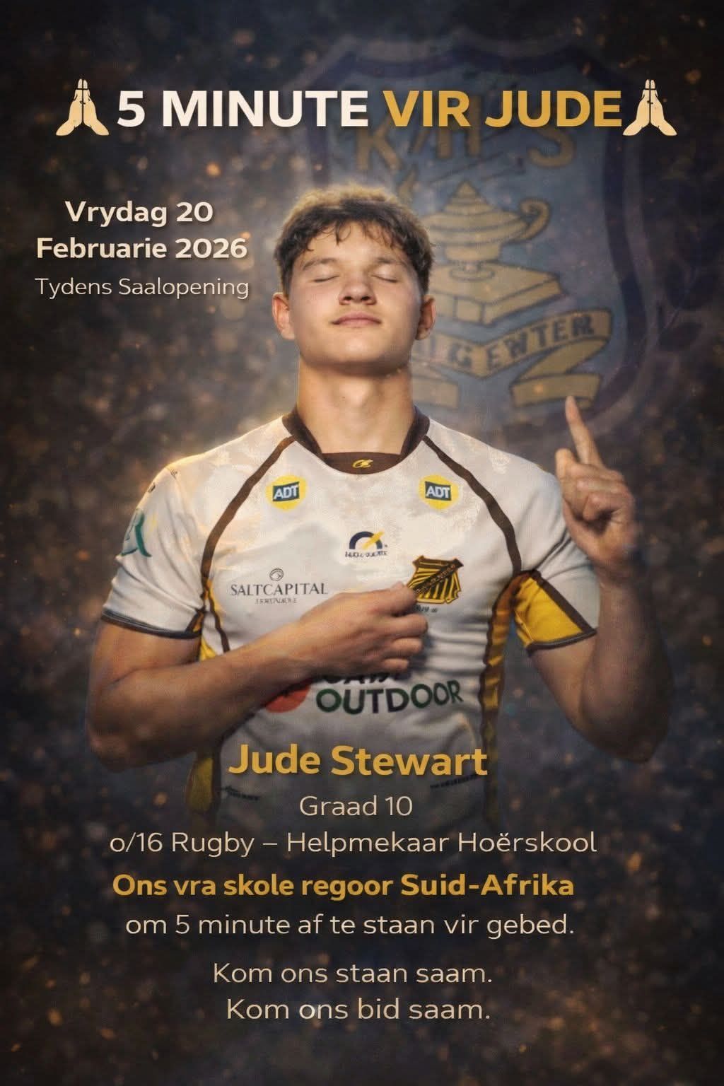 Jude Stewart Helpmekaar, South Africa Death